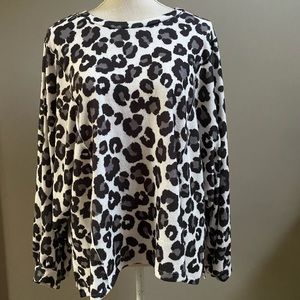 Altar’d State Animal Print Oversized Top Size M